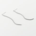 Boucles D'oreilles Pendantes Lou-anne Argent Blanc Oxyde De Zirconium - Pendantes Femme | Marc Orian