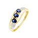 Bague Or Jaune Abelard Saphirs Diamants