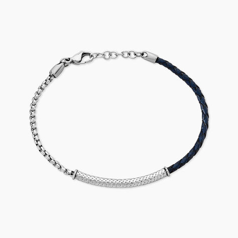 Bracelet Cuir De Vache Bleu - Bracelets cuir Homme | Marc Orian