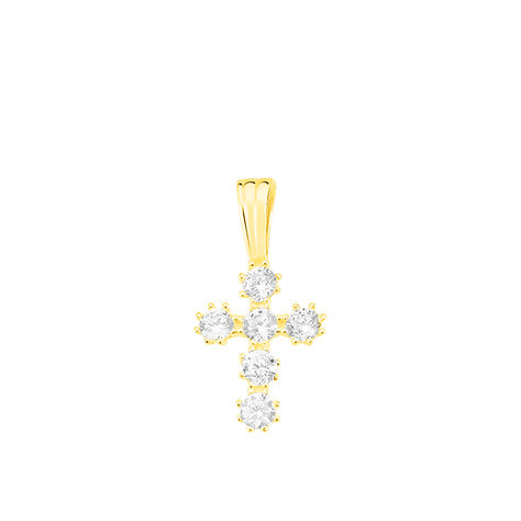 Pendentif Canice Croix Or Jaune Oxyde De Zirconium - Pendentifs Femme | Marc Orian