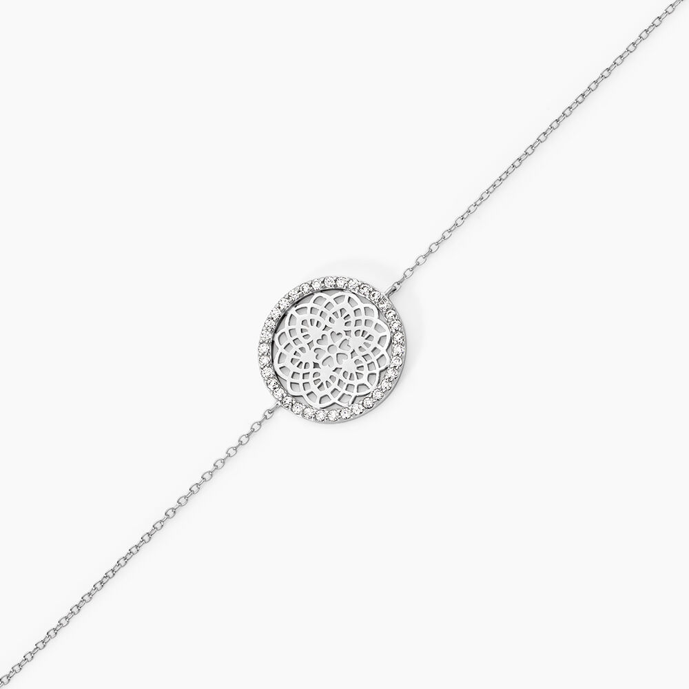 Bracelet Agnete Argent Blanc Oxyde De Zirconium - Bracelets fantaisie Femme | Marc Orian