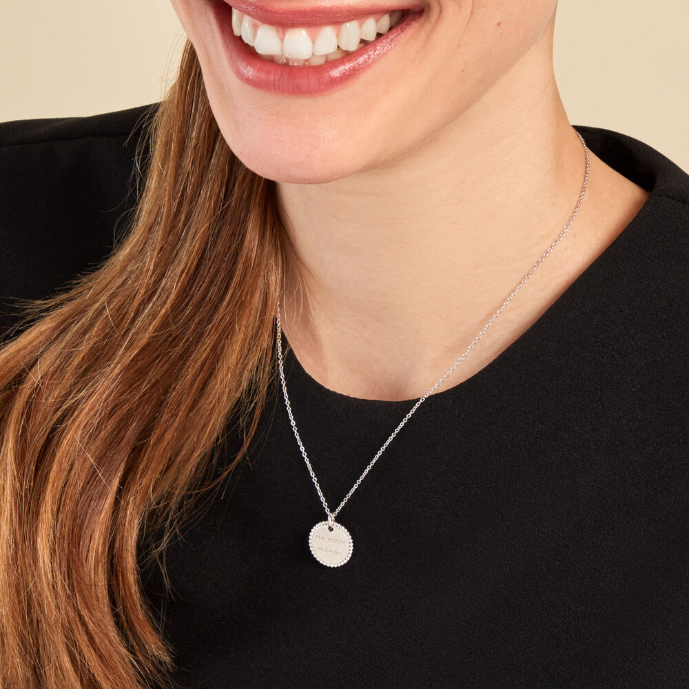 Collier Mayi Argent Blanc - Colliers maman Femme | Marc Orian
