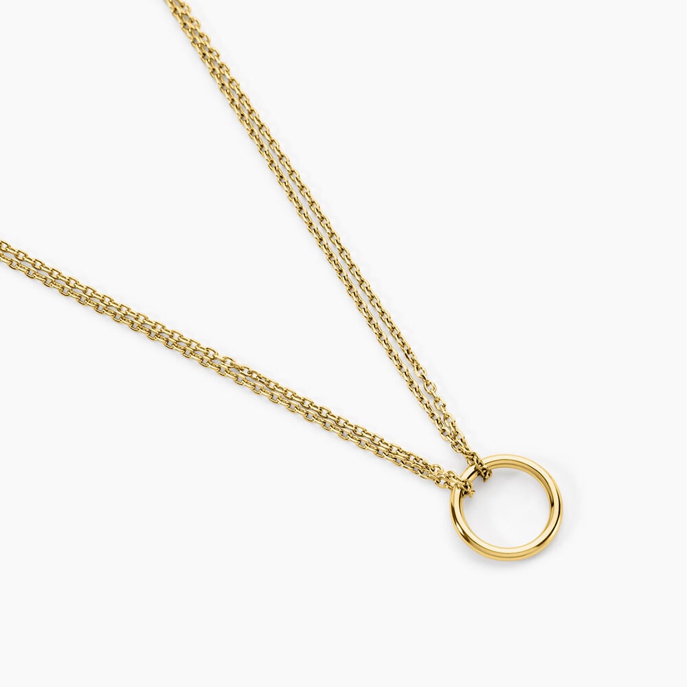 Collier Eva Cercle Ajoure Acier Jaune - Colliers fantaisie Femme | Marc Orian