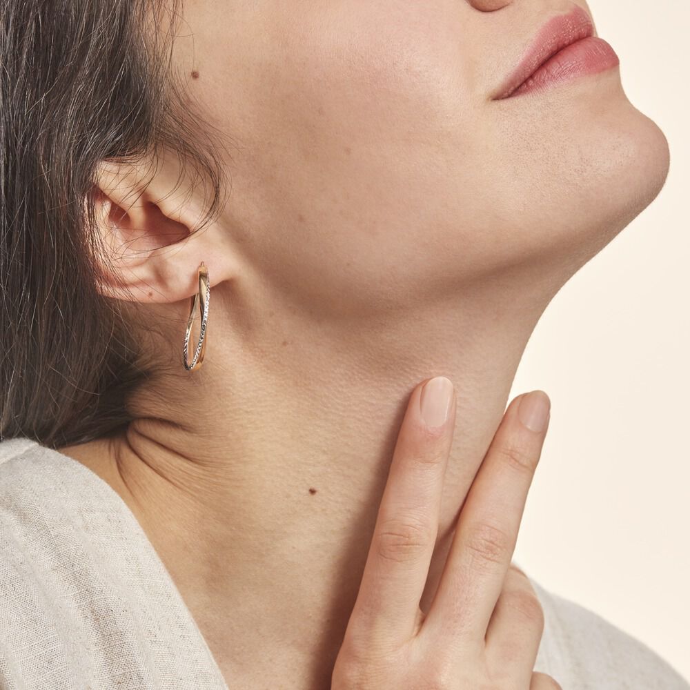 Créoles Doralynne Or Bicolore - Créoles Femme | Marc Orian