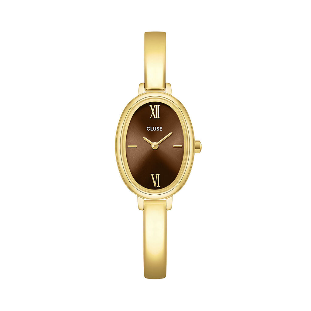 Montre Cluse L'Ovale Marron - Montres &eacute;tanches Femme | Marc Orian