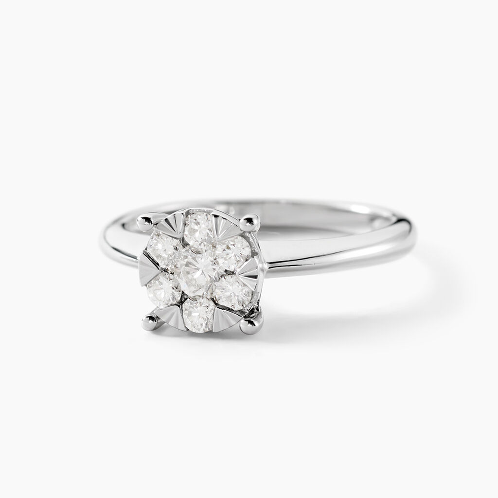 Bague Solitaire Or Blanc Dream Diamants - Parures de mariage Femme | Marc Orian