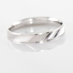 Alliance Matheo Ruban Plat Or Blanc - Alliances personnalis&eacute;es Unisex | Marc Orian