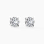 Boucles D'oreilles Puces Artemis Or Blanc Diamant - Puces Femme | Marc Orian