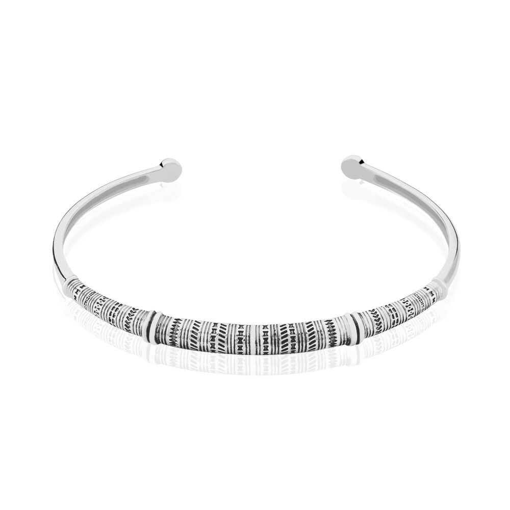 Bracelet Jonc Argent Gustav - Bracelets joncs Homme | Marc Orian