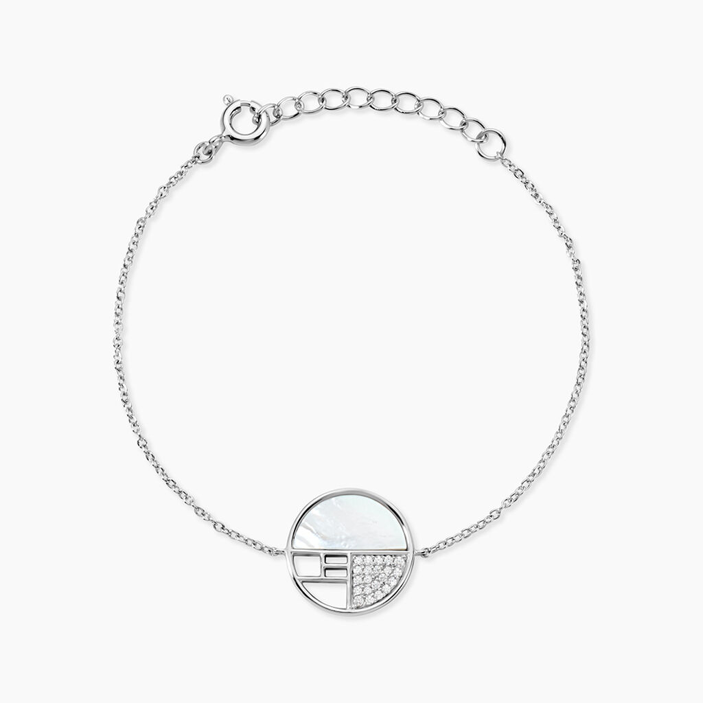 Bracelet Argent Gaillet Oxydes De Zirconium - Bracelets Medailles Femme | Marc Orian