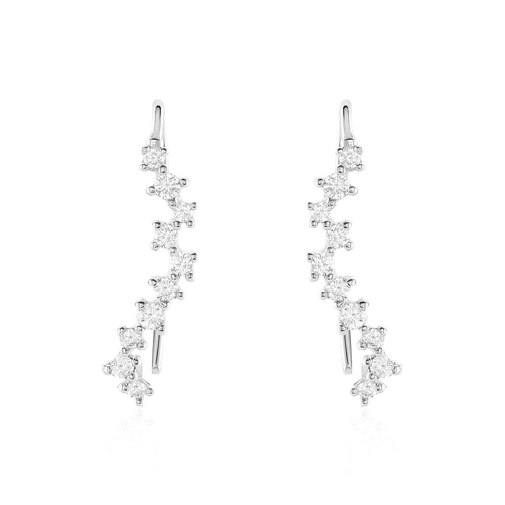 Bijoux D'oreilles Brandi Argent Rhodié Oxyde De Zirconium - Piercings d'oreilles Femme | Marc Orian