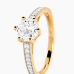 Bague Solitaire Or Jaune Telesphore Oxyde De Zirconium - Solitaires Femme | Marc Orian