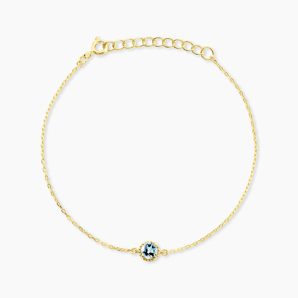 Bracelet Poem Argent Jaune Topaze Bleu Sky - Bracelets fantaisie Femme | Marc Orian