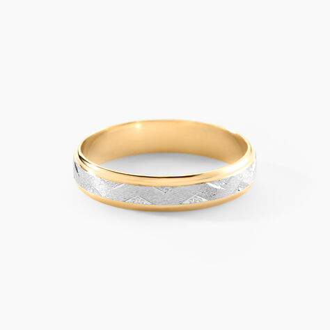 Alliance Cesarius Ruban Plat Or Bicolore - Alliances duo Unisex | Marc Orian