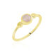 Bague Argent Dore Helko Calcedoine Rose - Bagues de promesse Femme | Marc Orian