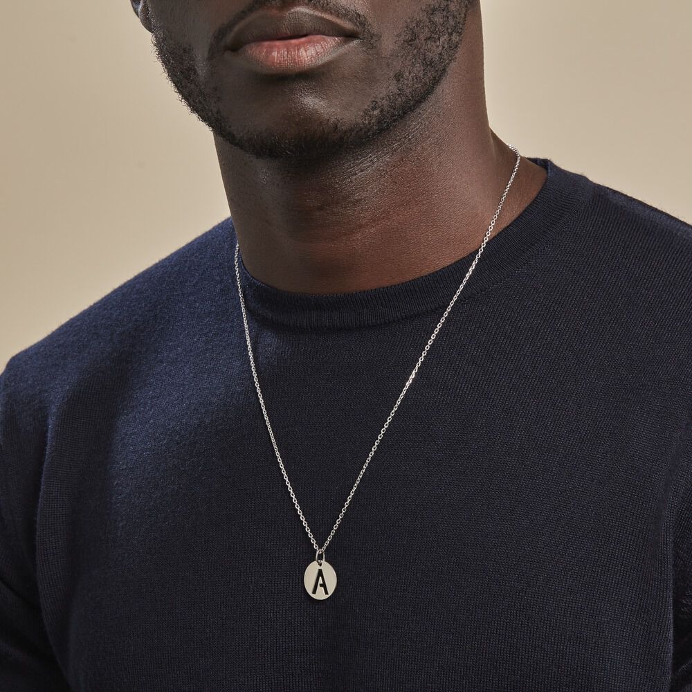 Pendentif Elio A Argent Blanc - Pendentifs Famille | Marc Orian
