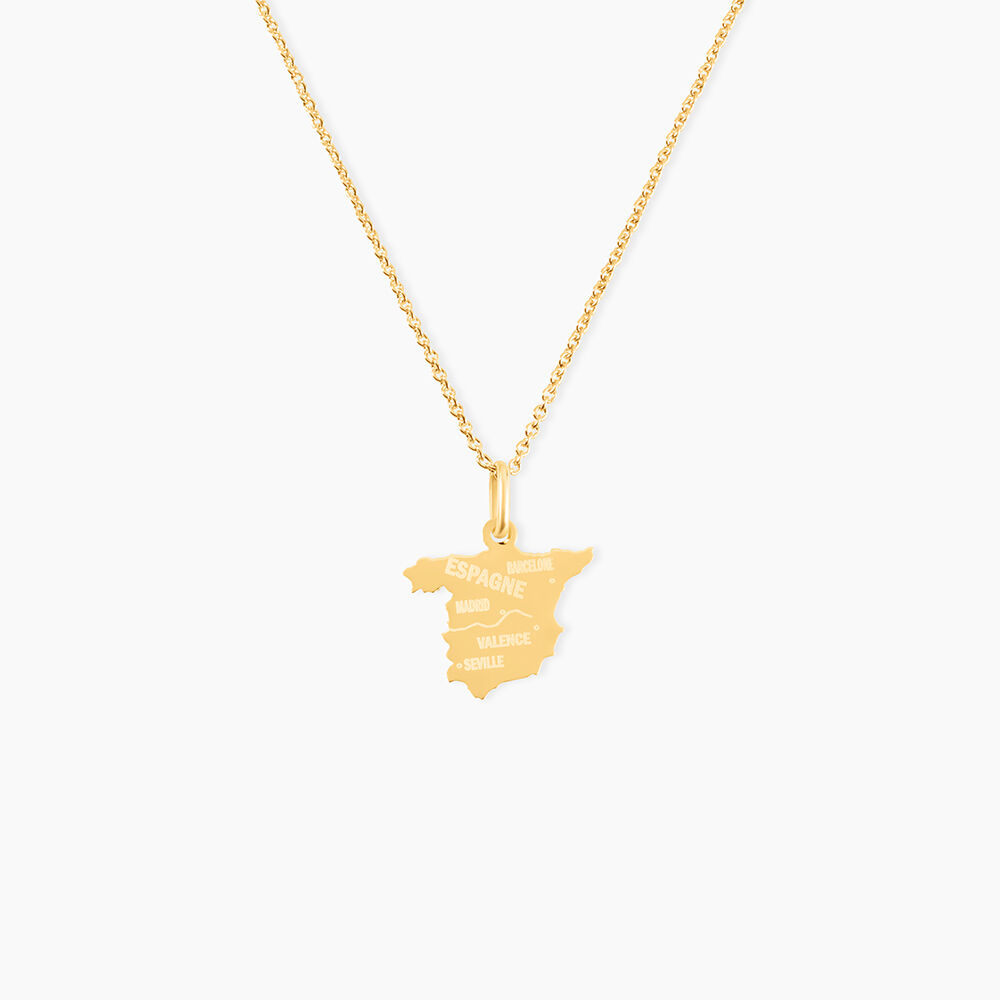 Pendentif Gaietana Espagne Or Jaune - Bijoux personnalis&eacute;s Famille | Marc Orian