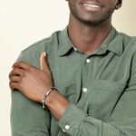 Bracelet Jack Acier Blanc Noir - Bracelets cha&icirc;nes Homme | Marc Orian