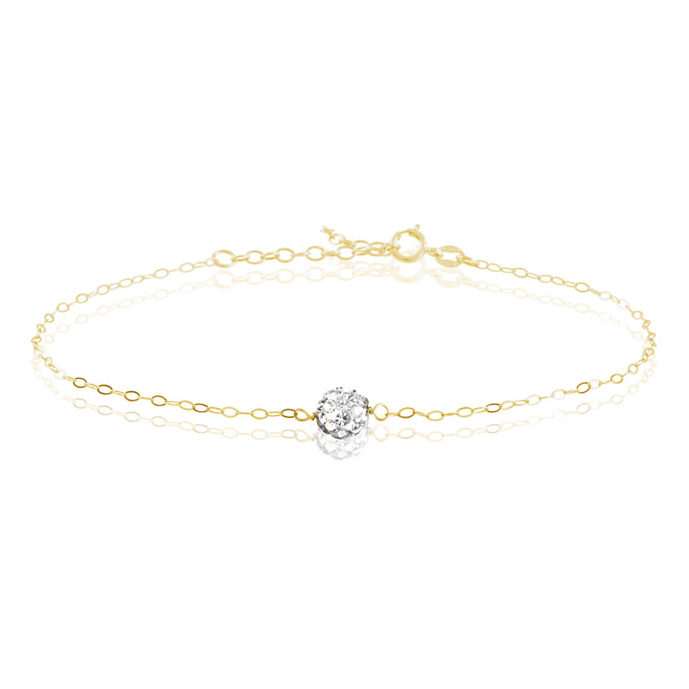 Bracelet Elyanah Or Jaune Strass - Bracelets cha&icirc;nes Femme | Marc Orian