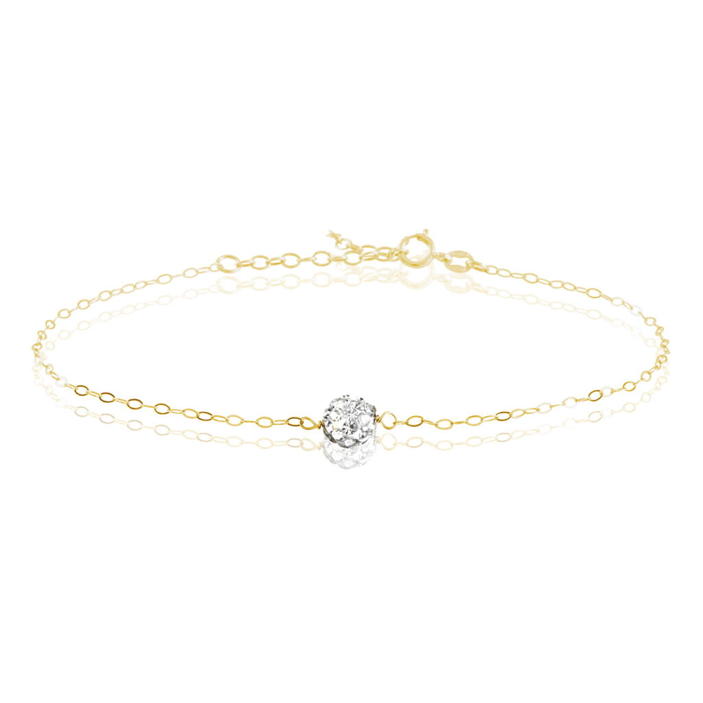 Bracelet Elyanah Or Jaune Strass - Bracelets cha&icirc;nes Femme | Marc Orian