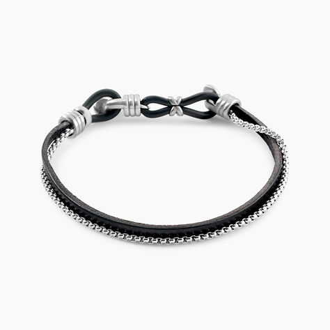 Bracelet Jourdan Arpad Acier Argent&eacute; - Bracelets cuir Homme | Marc Orian