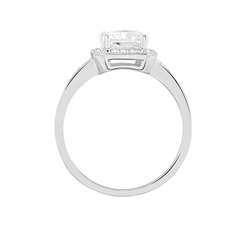 Bague Solitaire Pilar Argent Blanc Oxyde De Zirconium - Solitaires Femme | Marc Orian