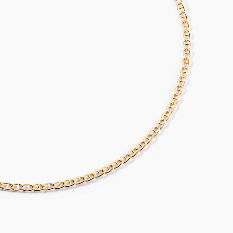 Collier Capucin Or Jaune Maille Marine Plate - Chaines Femme | Marc Orian