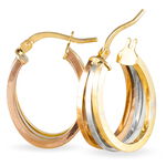 Cr&eacute;oles Iba Or Tricolore - Cr&eacute;oles Femme | Marc Orian