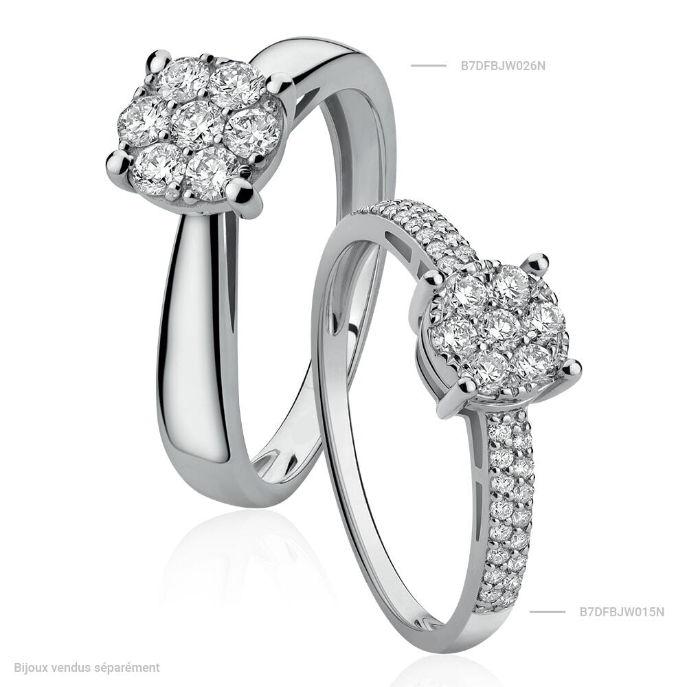 Bague Solitaire Charlene Or Blanc Diamant Synthetique - Parures de mariage Femme | Marc Orian