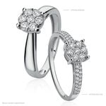 Bague Solitaire Charlene Or Blanc Diamant Synthetique - Parures de mariage Femme | Marc Orian