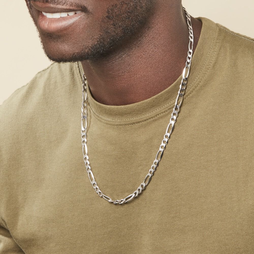 Chaîne Vivian Maille Alternee 1/3 Argent Blanc - Chaines Homme | Marc Orian