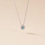 Collier Aurel Argent Blanc Turquoise Oxyde De Zirconium - Colliers avec pierres Femme | Marc Orian