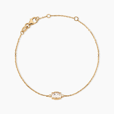 Bracelet Valentyne Plaque Or Jaune Oxyde De Zirconium - Bracelets fantaisie Femme | Marc Orian
