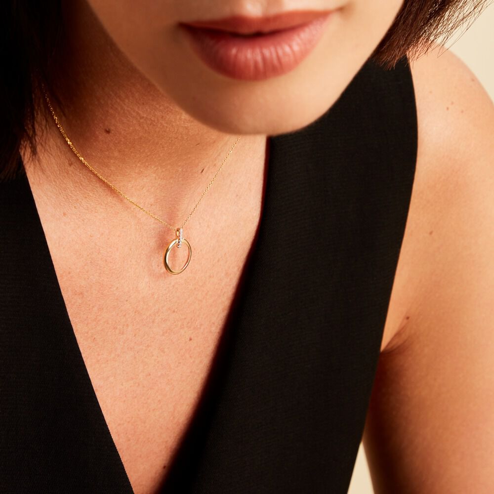Collier Or Jaune Melissande Diamants - Colliers avec pierres Femme | Marc Orian