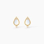Boucles D'Oreilles Puces Cadoc Or Jaune Nacre Oxyde De Zirconium - Puces Femme | Marc Orian