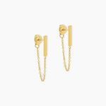 Boucles D'Oreilles Puces Fino Acier Jaune - Puces Femme | Marc Orian