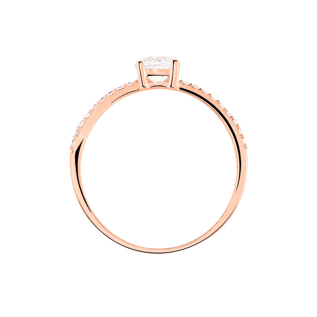 Bague Solitaire Dayna Or Rose Oxyde De Zirconium - Bagues Solitaire Femme | Marc Orian