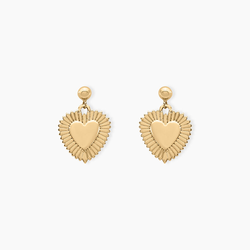 Boucles D'oreilles Pendantes Vasthie Plaque Or Jaune - Pendantes Femme | Marc Orian