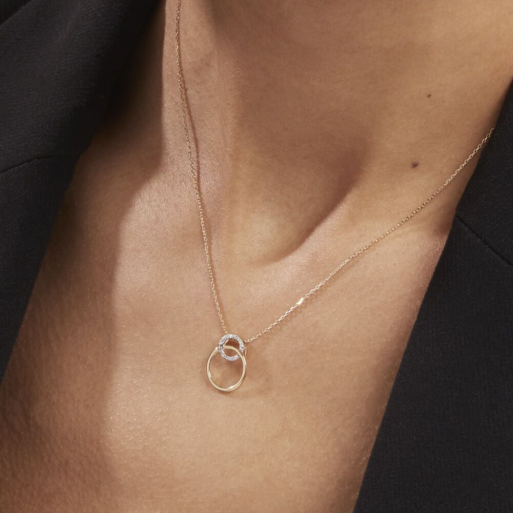 Collier Or Bicolore Achim Diamants - Colliers avec pierres Femme | Marc Orian