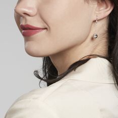 Boucles D'oreilles Pendantes Michaela Argent Blanc - Boucles d'oreilles Pendantes Femme | Marc Orian
