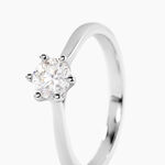 Bague Solitaire Athena Or Blanc Diamant - Parures de mariage Femme | Marc Orian