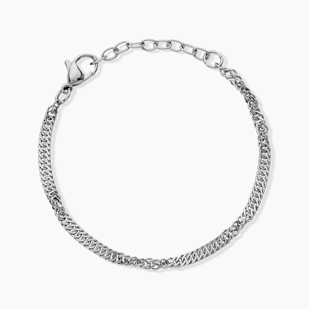 Bracelet Cinthia Acier Blanc - Bracelets mailles Femme | Marc Orian