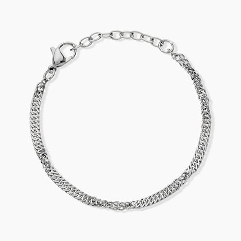 Bracelet Cinthia Acier Blanc - Bracelets mailles Femme | Marc Orian