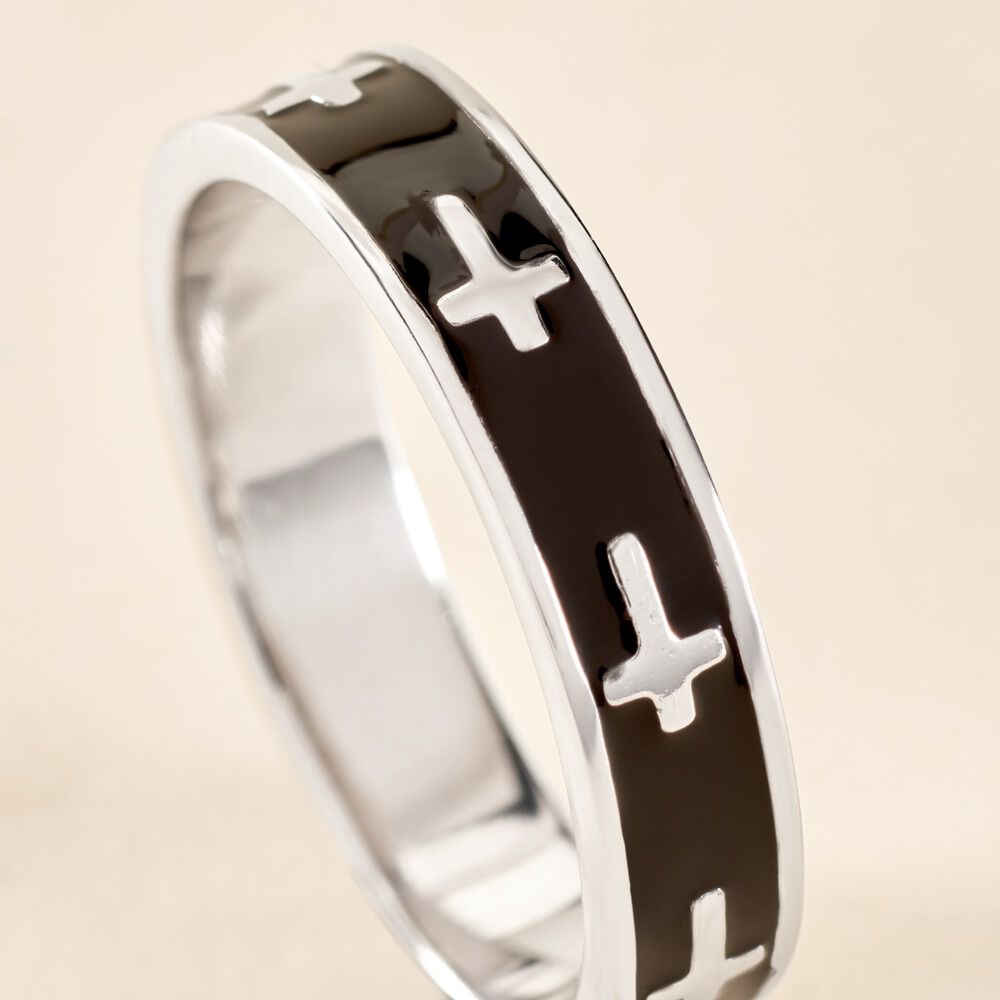 Bague Romaji Argent Blanc - Bijoux fantaisie Homme | Marc Orian