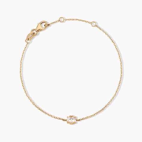 Bracelet Valentyne Plaque Or Jaune Oxyde De Zirconium - Bracelets fantaisie Femme | Marc Orian