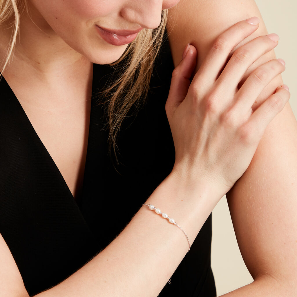 Bracelet Flawless Argent Blanc Perle De Culture - Bracelets chaînes Femme | Marc Orian