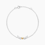 Bracelet Or Jaune et Argent Blanc Oxyde De Zirconium - Bracelets cha&icirc;nes Femme | Marc Orian