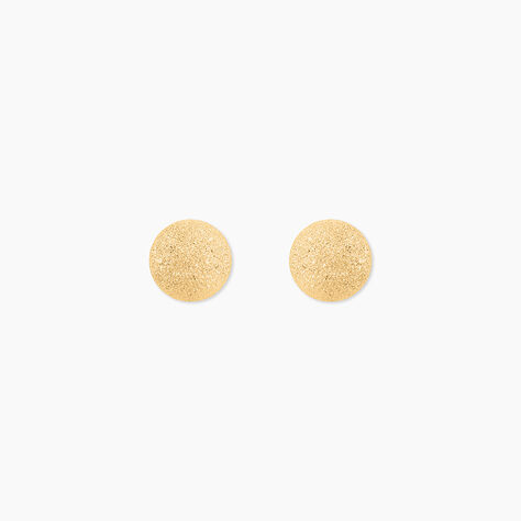 Boucles D'oreilles Puces Fidelia Boule Sablee Or Jaune - Puces Femme | Marc Orian