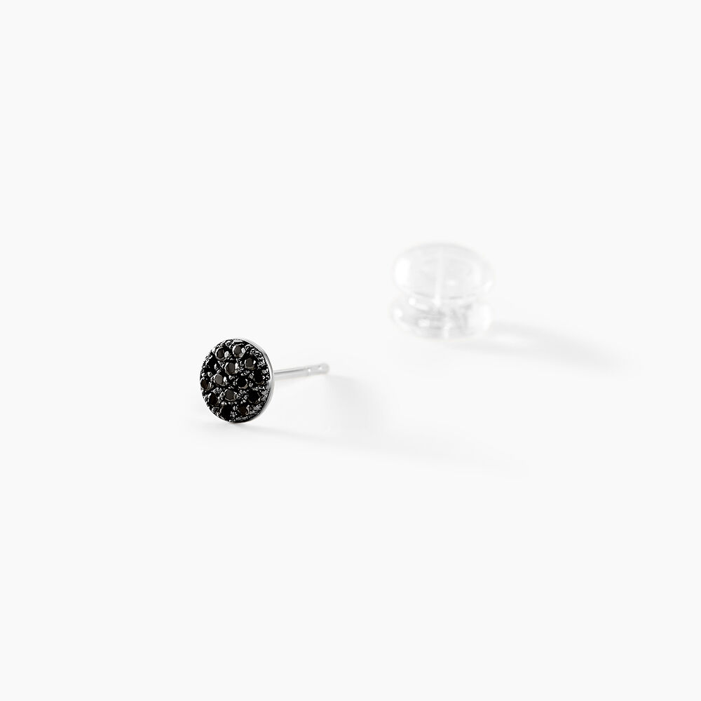 Boucles D'oreilles Puces Teani Or Blanc Diamant - Puces Femme | Marc Orian