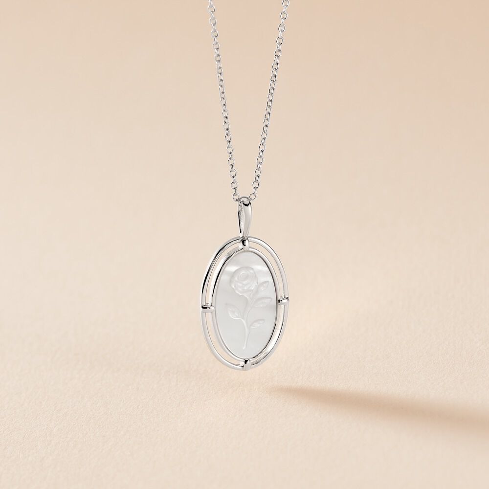 Collier Lilibeth Argent Blanc Nacre - Colliers avec pierres Femme | Marc Orian